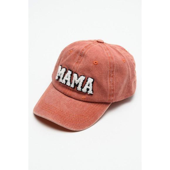 Terracotta Mama Washed Sherpa MAMA Baseball Cap - Picture 3 of 8